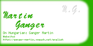 martin ganger business card
